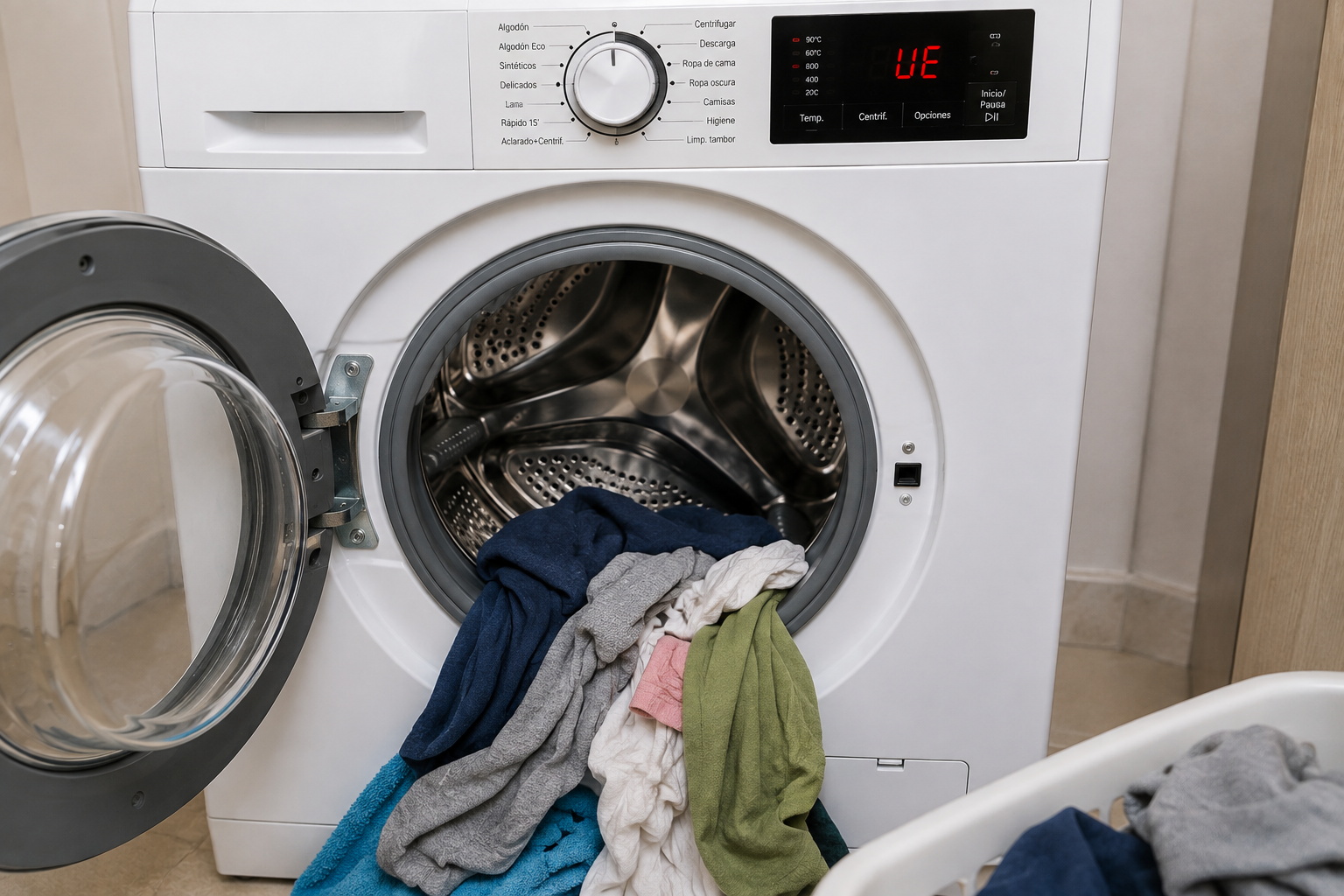 Diagnóstico de lavadora que no centrifuga